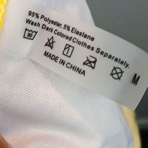 Yellow And White Lace Trim Bow Tie Triangle Bikini Set sz M - Picture 12 of 12